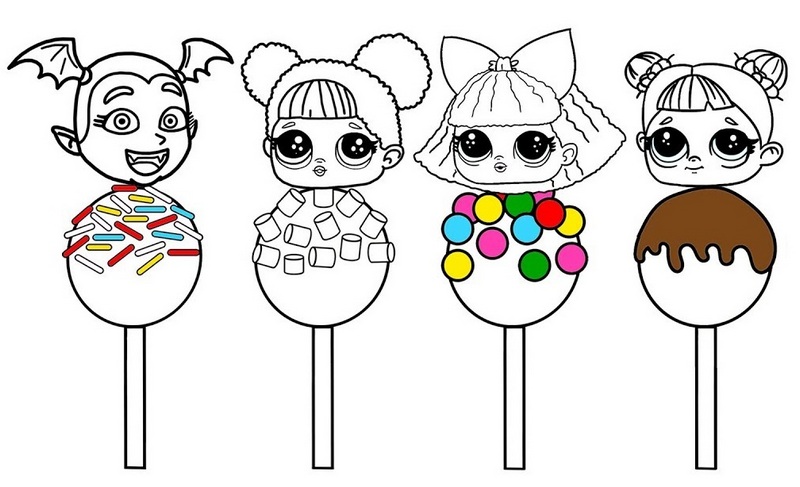 Sweet Lollipop LOL Surprise Coloring Page