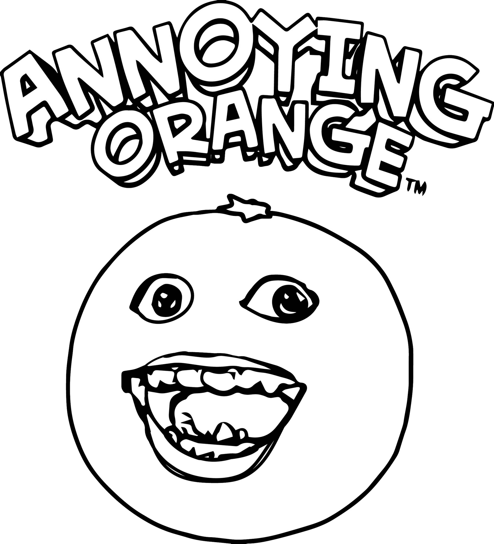 The Annoying Orange Coloring Pages for Children