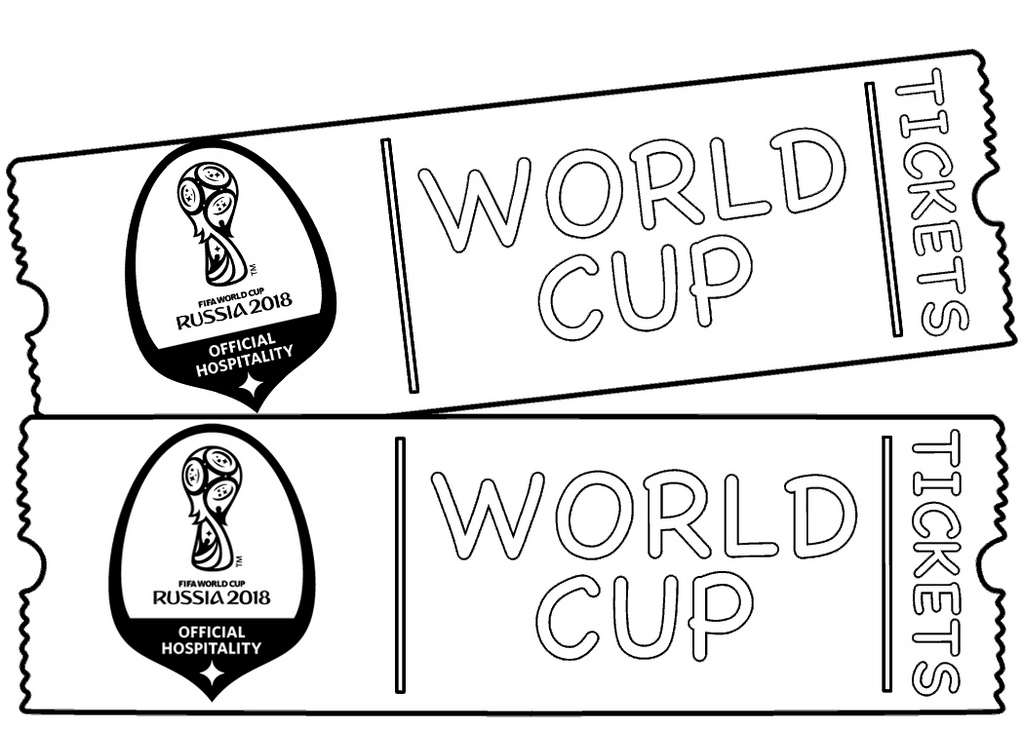 World Cup 2018 tickets coloring page