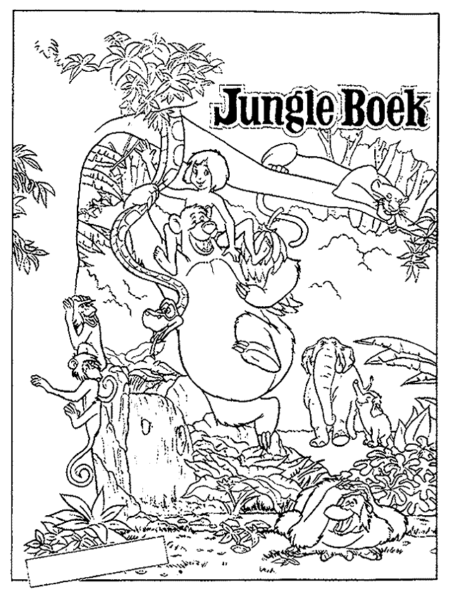 fantastic jungle book disney coloring pages