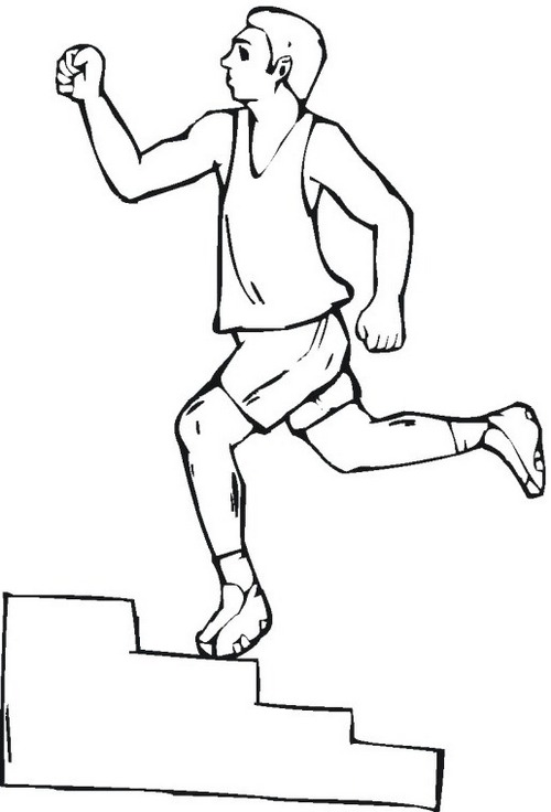 fitness running coloring page ideas