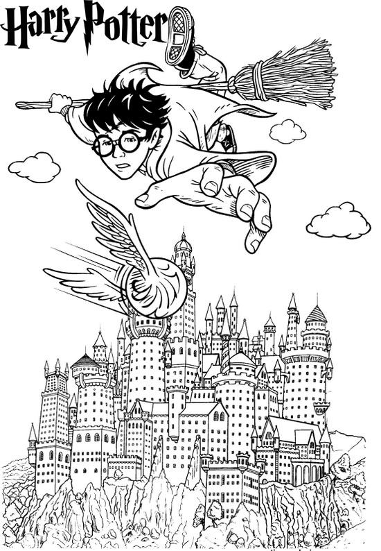 harry potter hogwarts castle coloring page