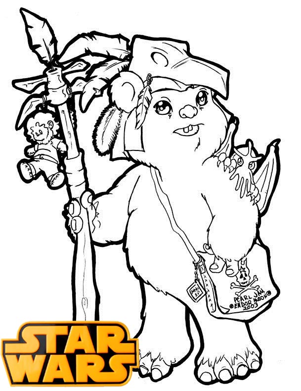 Ewok action figures Coloring Page