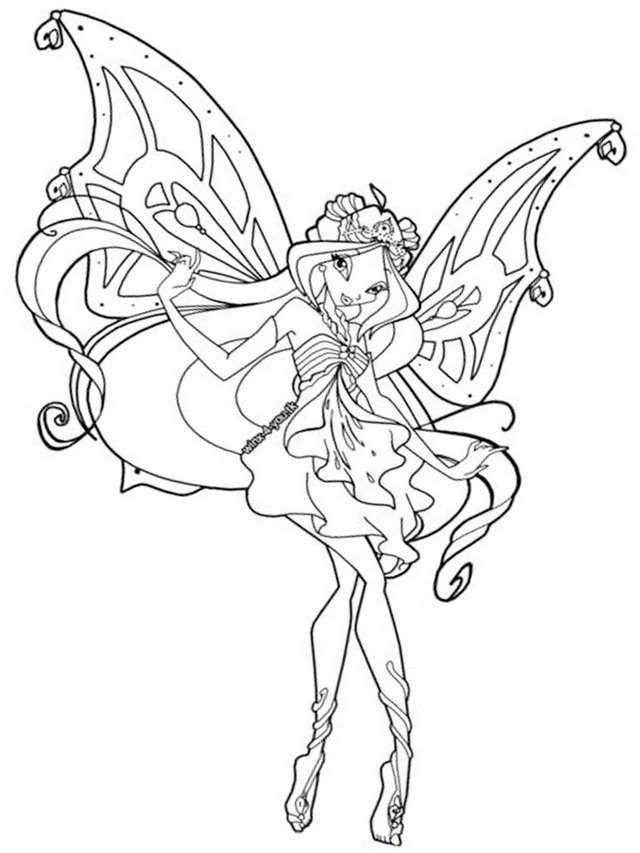 Flora the winx club coloring page