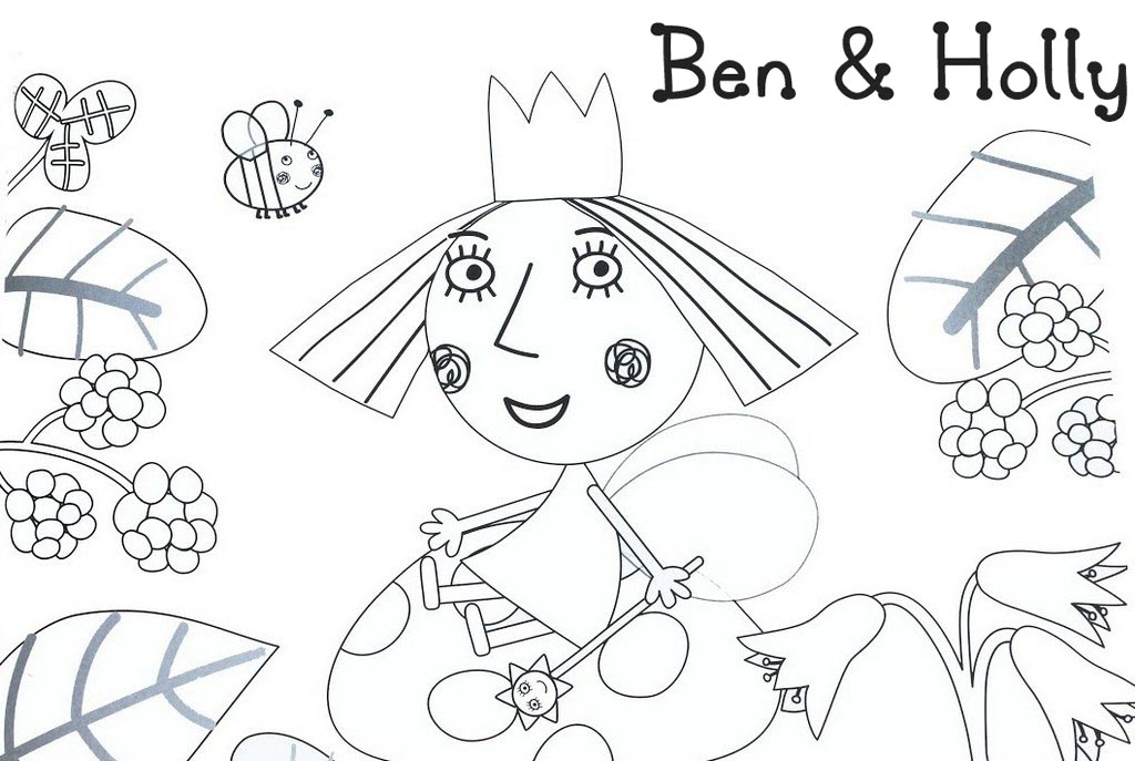 Holly from Ben and Holly Little Kingdom Coloring Page