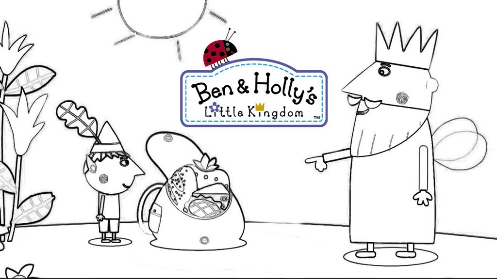 fantastic ben and holly coloring page
