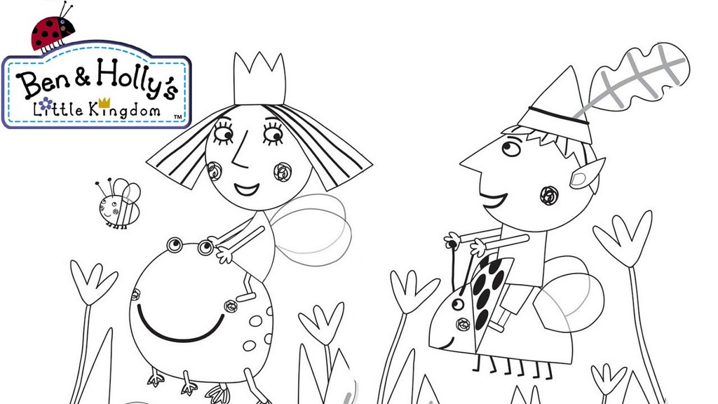 fun ben and holly coloring sheet for children