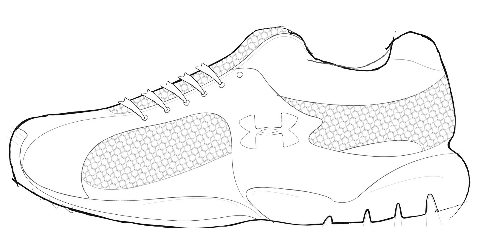under armour shoes coloring pages