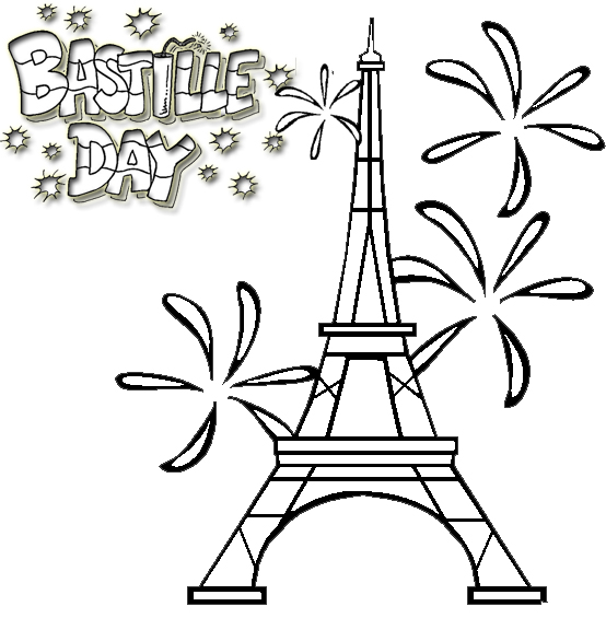 Bastille Day Fête de la Bastille Coloring Page