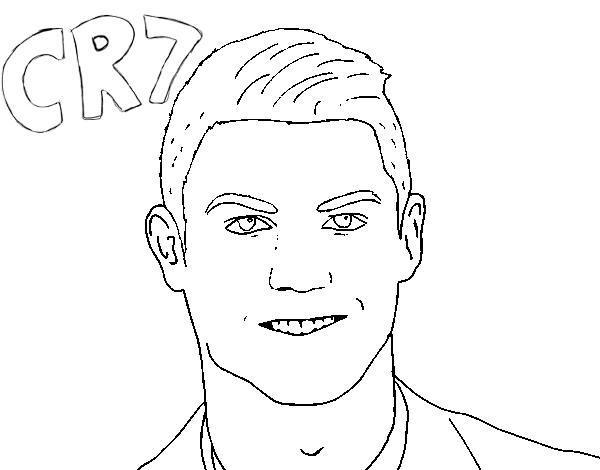 CR 7 Ronaldo Face Drawing Sketch Page