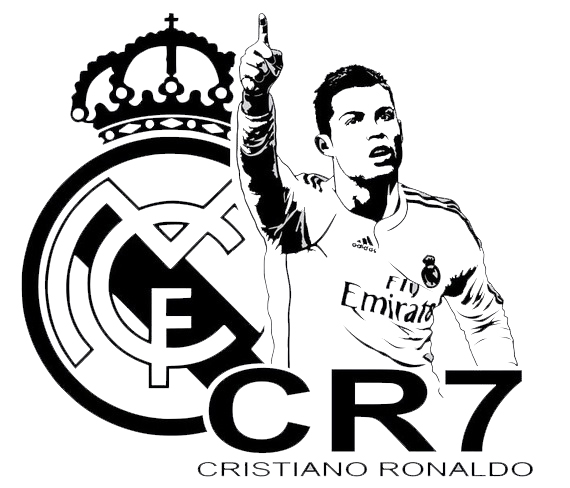 CRISTIANO RONALDO Soccer Player Real Madrid Coloring Page