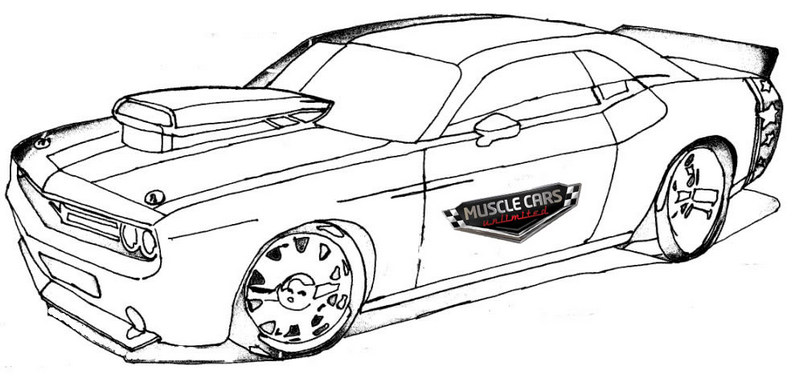 Chevy Muscle Car Coloring Pages Printable