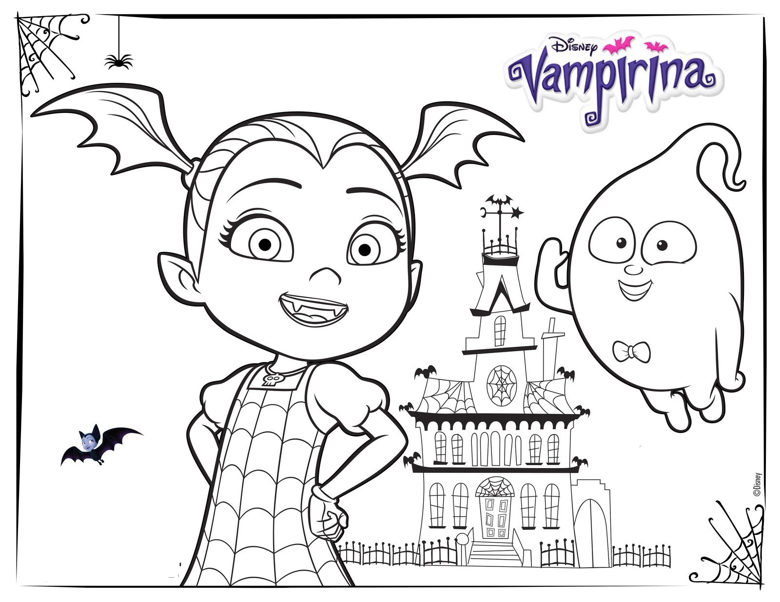Vampirina and House Coloring Pages