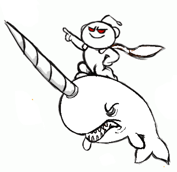 riding narwhale cartoon coloring page