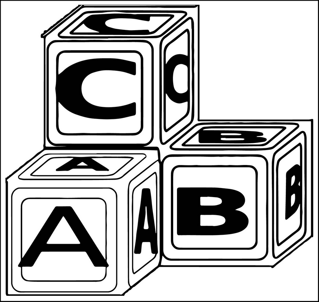 Alphabet Abc Blocks Coloring Pages