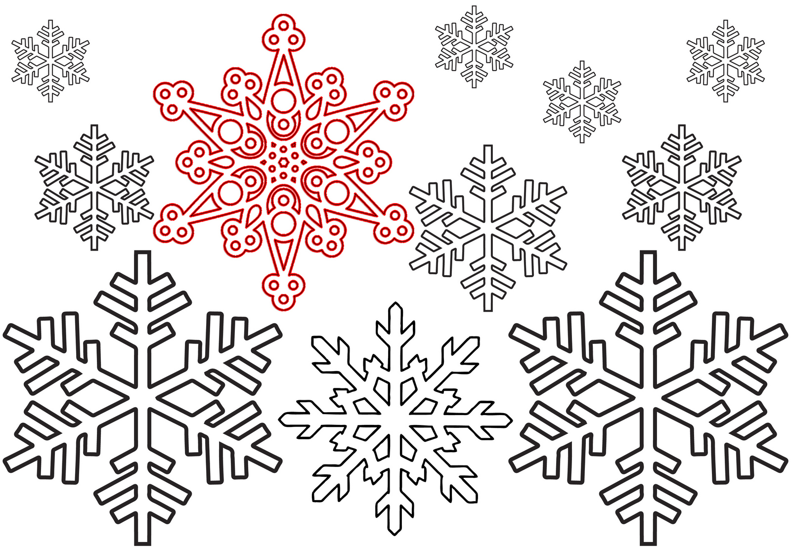 Christmas Snowflake Printable Coloring Pages