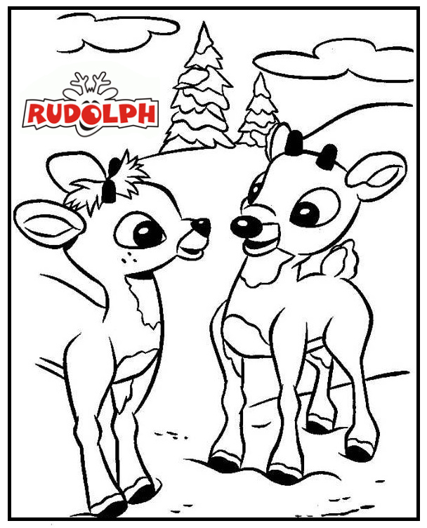 Rudolph the Red Nosed Reindeer Coloring Page