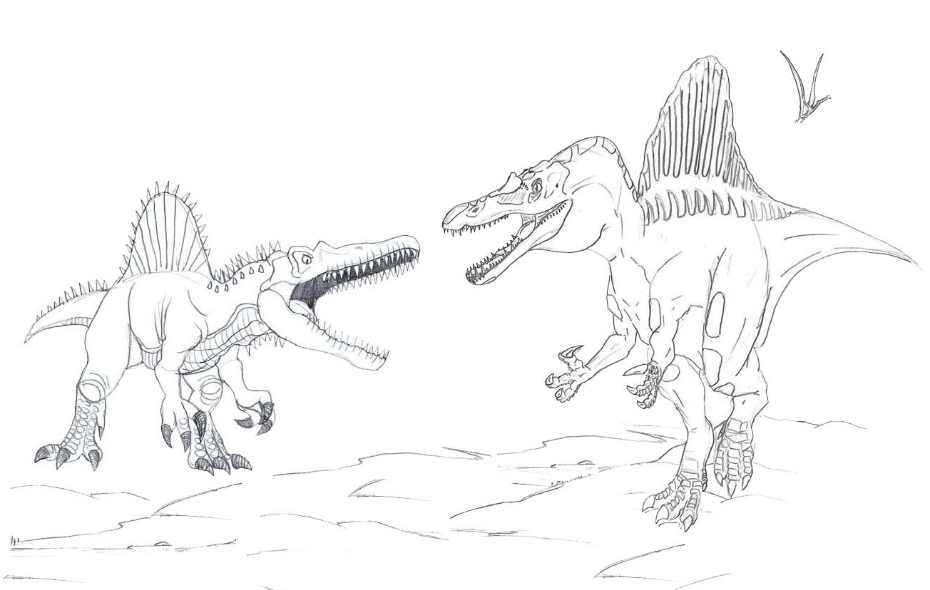 Spinosaurus coloring page printable