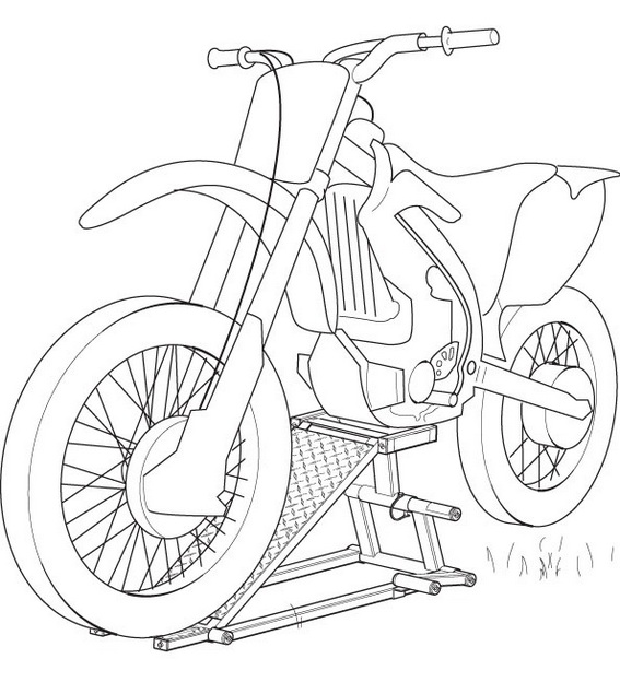 Yamaha Dirt Bike Coloring Page