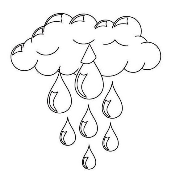 best cloudy rain coloring page