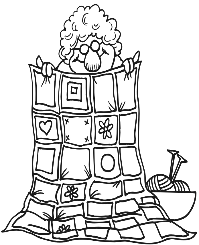 quilt cartoon animated series coloring page
