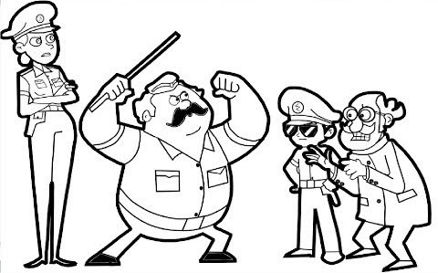 Best little singham coloring page for kids