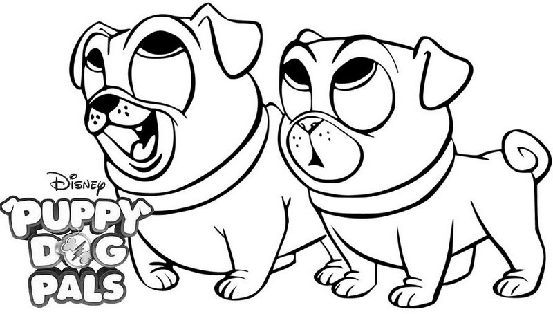Disney Puppy Dog Pals Coloring Page