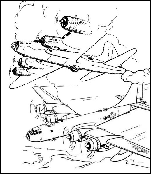 Fighter Jets in Combat Coloring Page