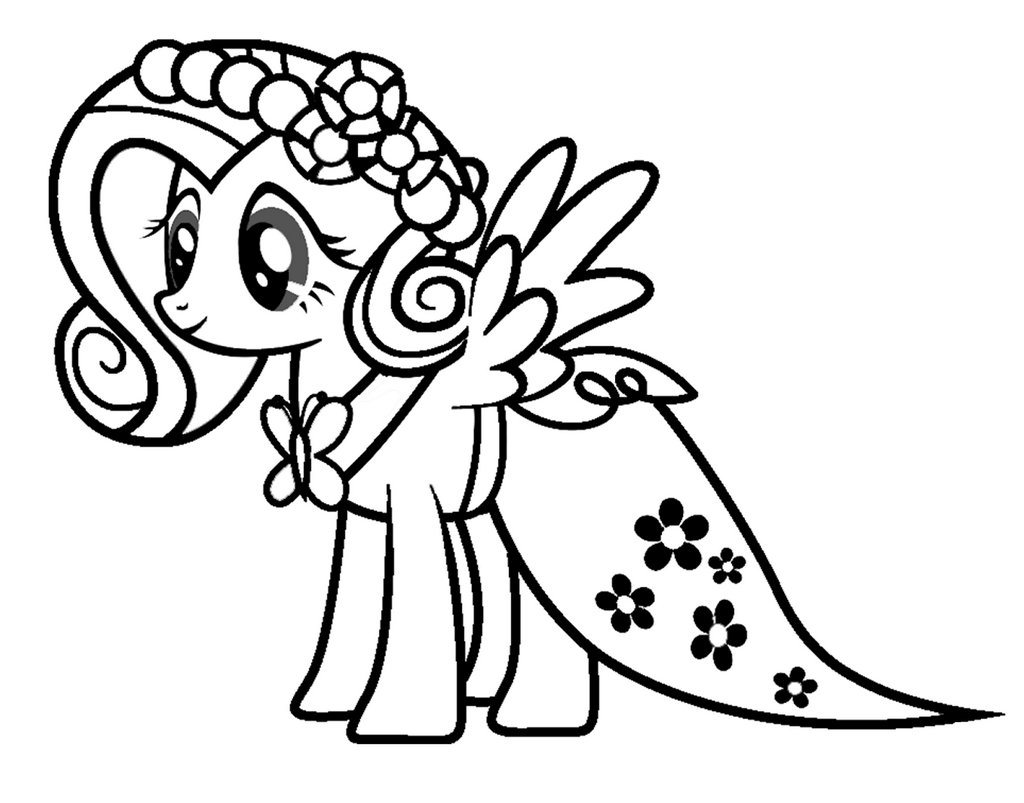 6 Wonderful Fluttershy Coloring Pages For Girls Coloring Pages