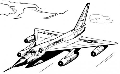Printable Military Fighter Jet Coloring Pages