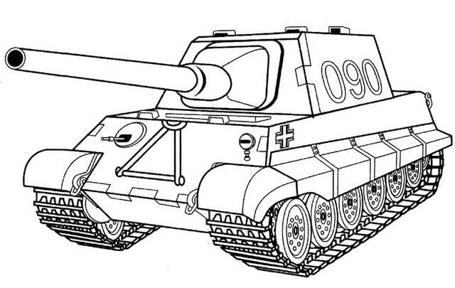 US Tank Coloring Page Printable