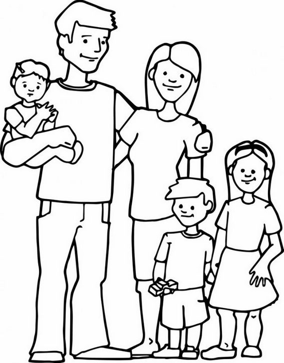 happy family member coloring pages
