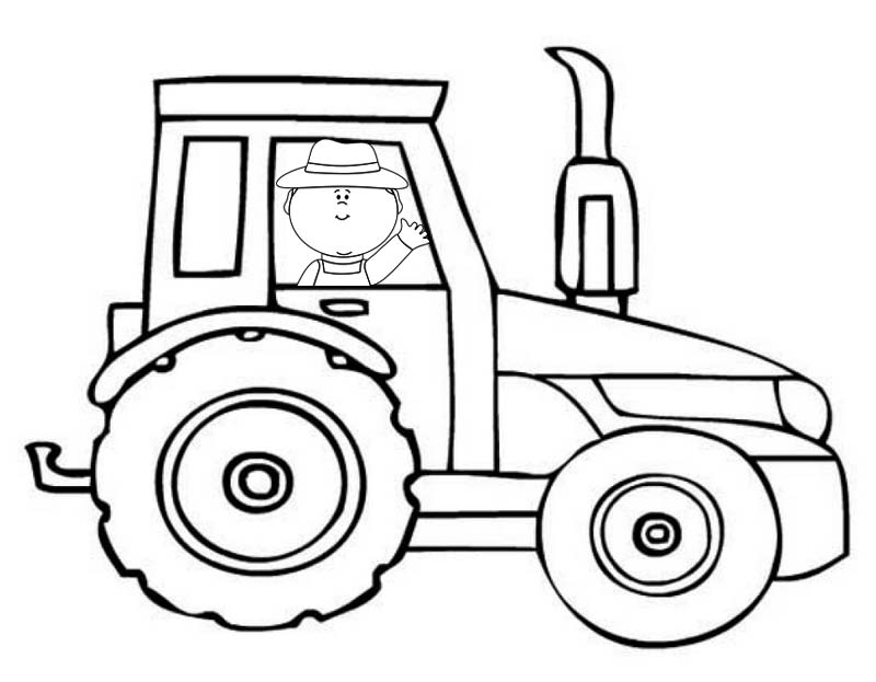printable fun tractor coloring pages for kids