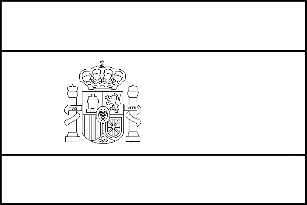 spain flag coloring page