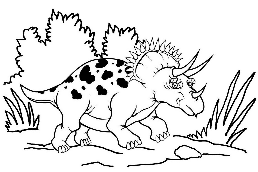 Great Triceratops Coloring Page ready to print
