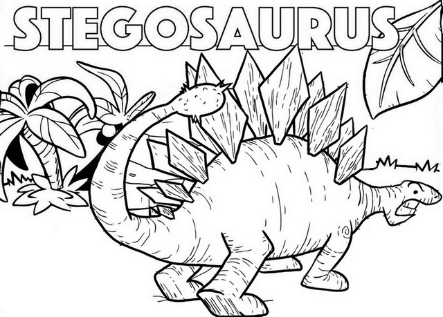 great stegosaurus coloring page