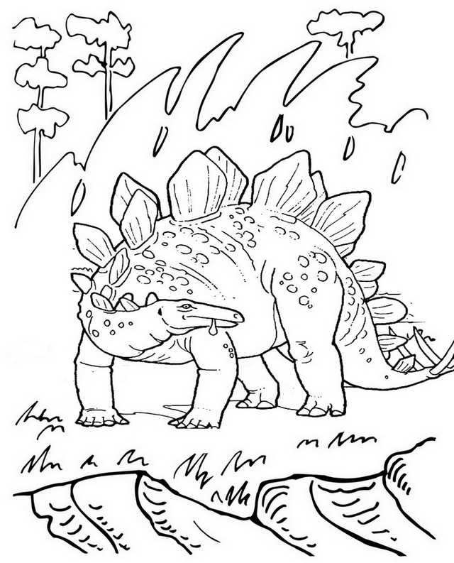 new stegosaurus coloring page