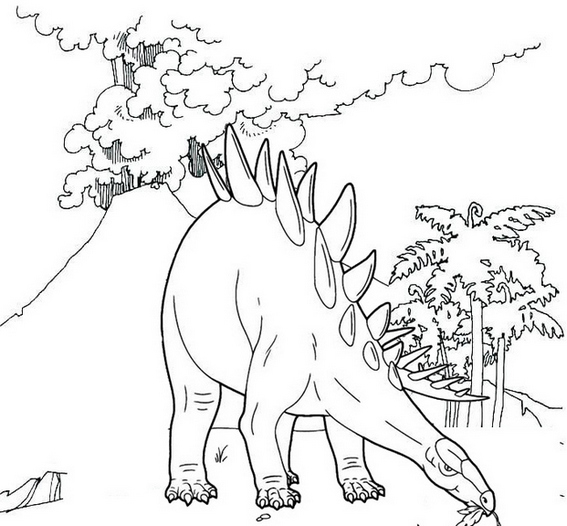 stegosaurus live coloring page