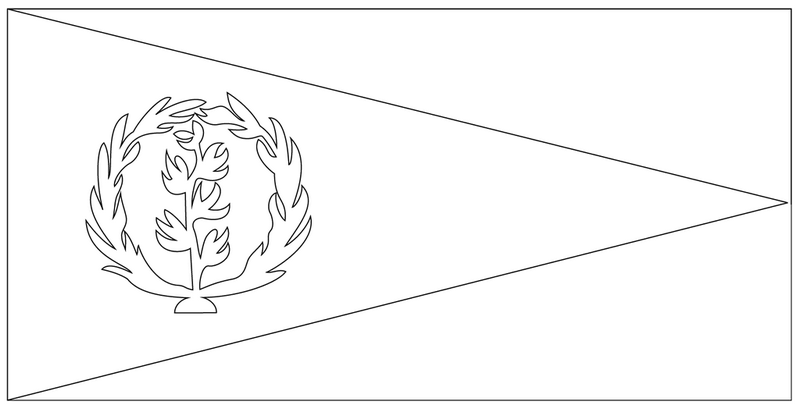the national flag of eritrea coloring page