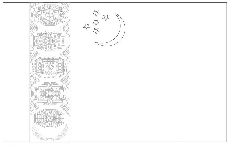 the national flag of jordan coloring page