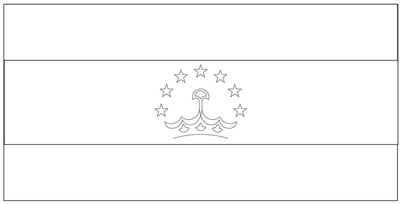 the national flag of tajikistan coloring page