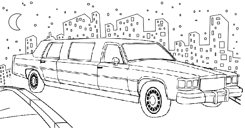Best Limousine Coloring Page Printable