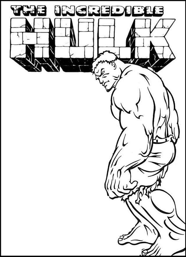 Cool Hulk Coloring Page Printable