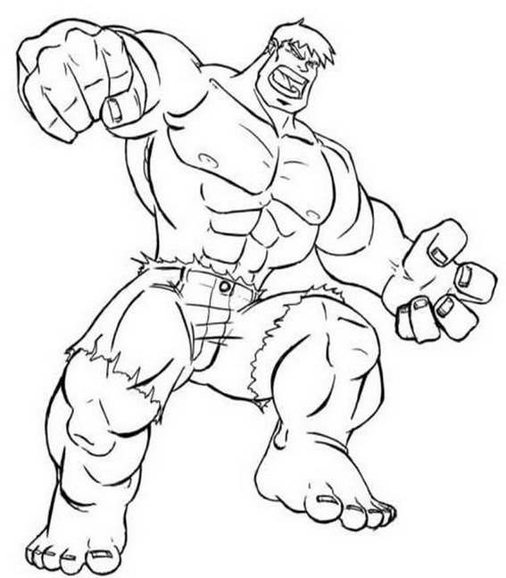 Hulk Coloring Page for Avengers Fans