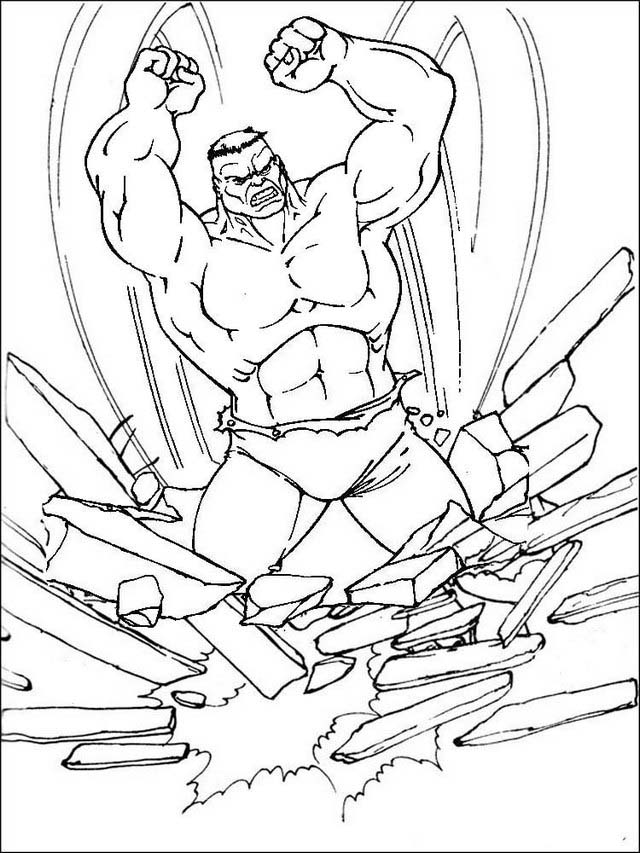 Hulk comics coloring pages for kids