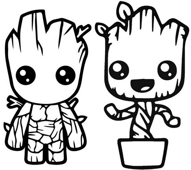 LEGO Guardians of the Galaxy Groot Coloring Page