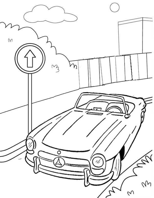 New Convertible Vehicle Coloring Page for Kids