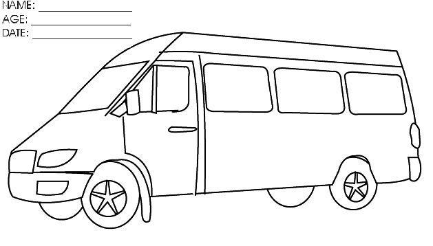 Van Coloring Page for Kids ready to color