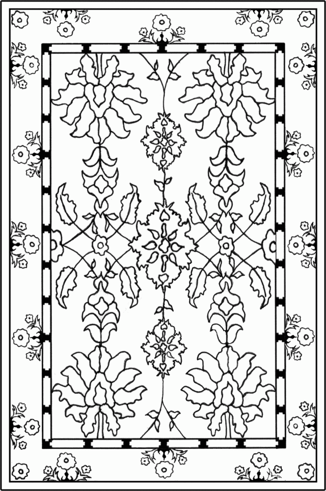 rug carpeting coloring page idea