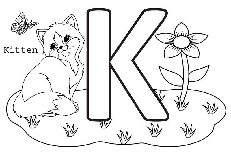 Letter K Coloring Page Printable